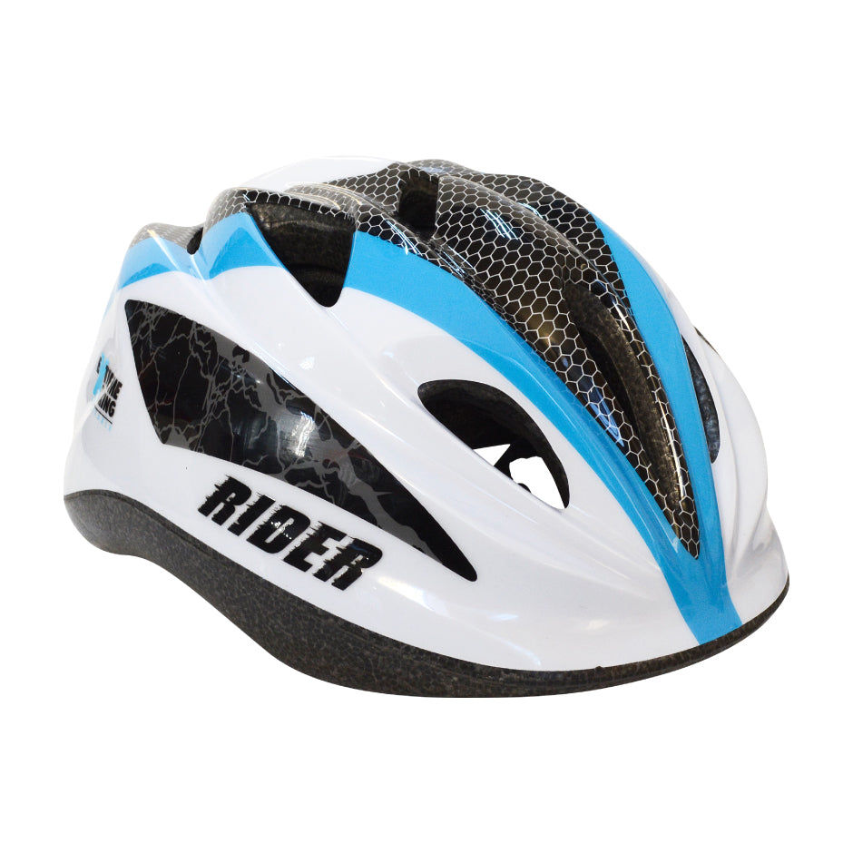 Casco Rider Eco17 Infantil Blanco Celeste