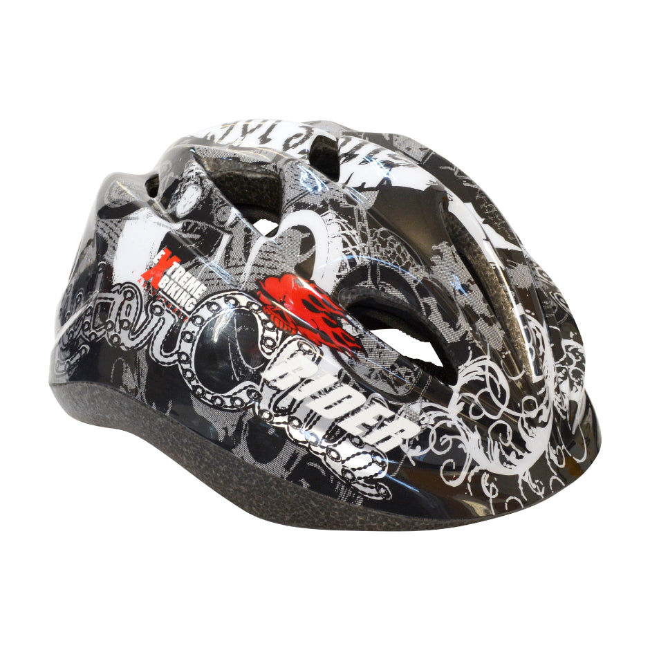 Casco Rider Eco17 Infantil Negro Blanco