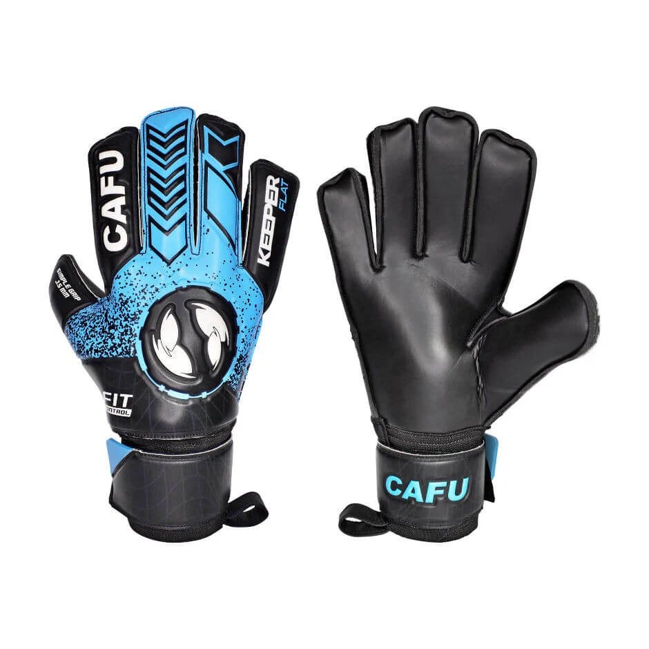 Guante Arquero Cafu Keeper Flat Negro Celeste
