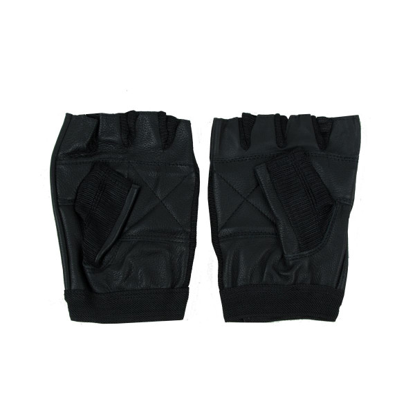 Guante Fitness DRB Cuero Spandex Negro 2