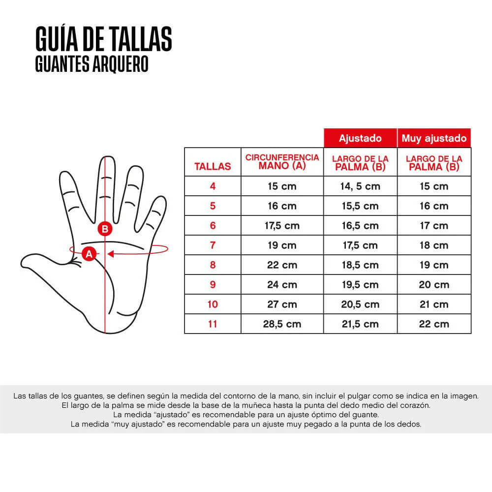 Guante Arquero Cafu Dare Rollfinger Ferula Int Medidas