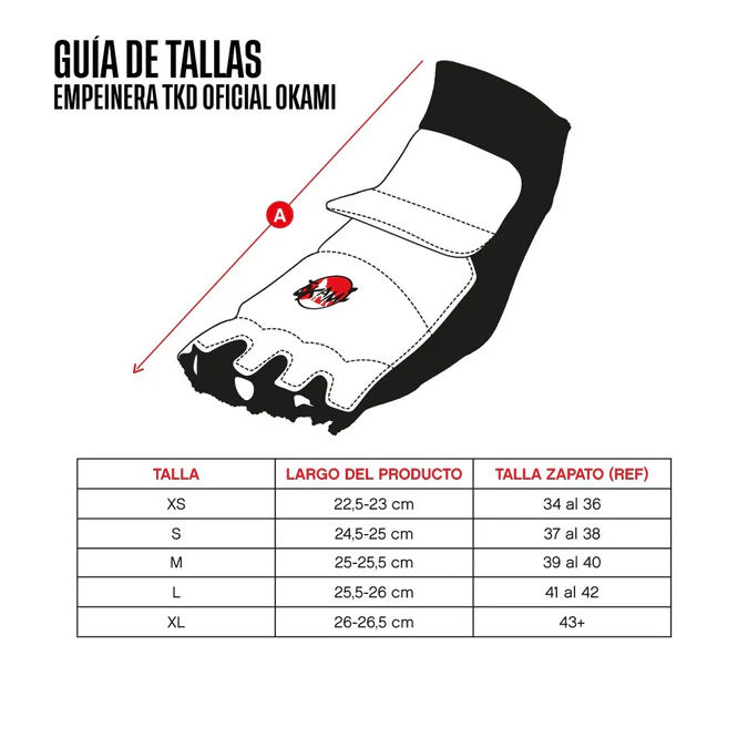 Empeinera Taekwondo Elasticada Okami Tabla