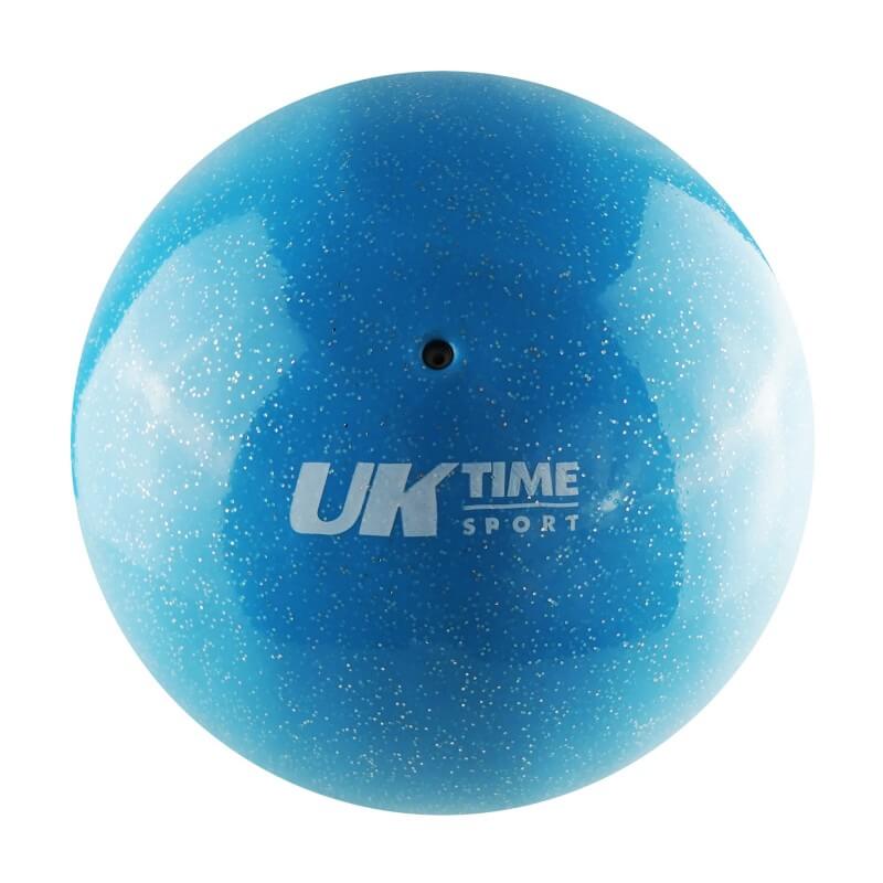 Balon Gimnasia Ritmica Uktime Glitter Liso Celeste 6" y 7"