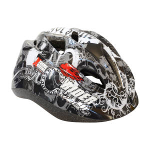 Casco Rider Eco17 Infantil Negro Blanco