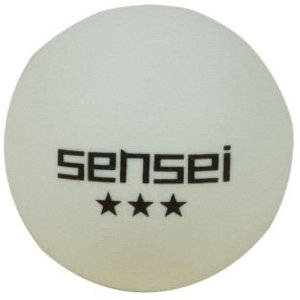 Pelota de Ping Pong Sensei 3* Blanca 40+ 1
